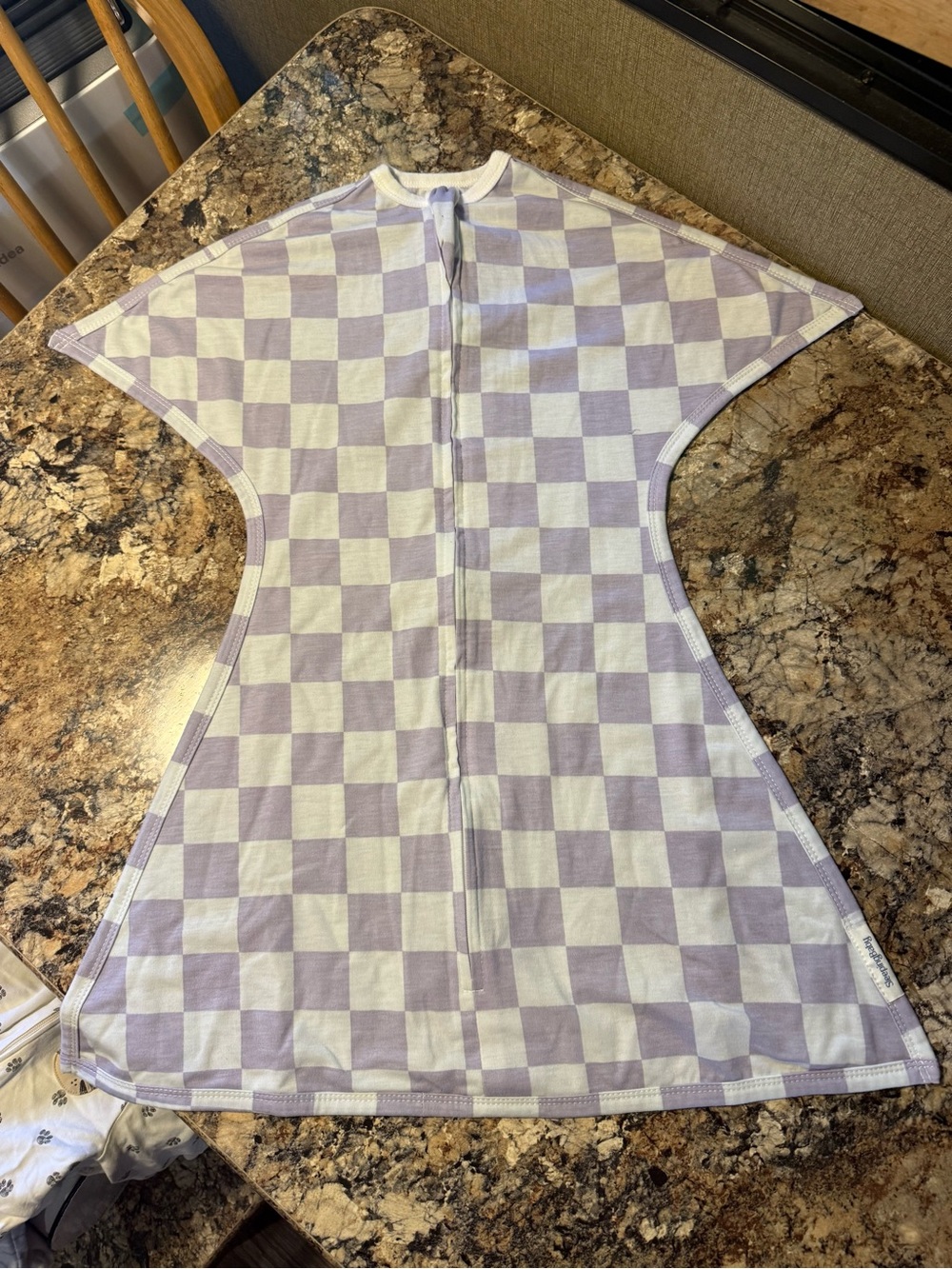Kids Lavender Check Swaddle Sleep Sack - Soft Checkered Pajama